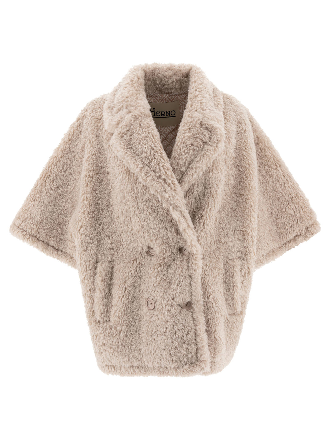 Eco-Fur Coat Coats Beige