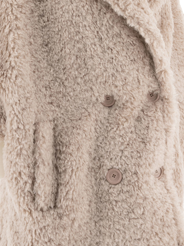 Eco-Fur Coat Coats Beige