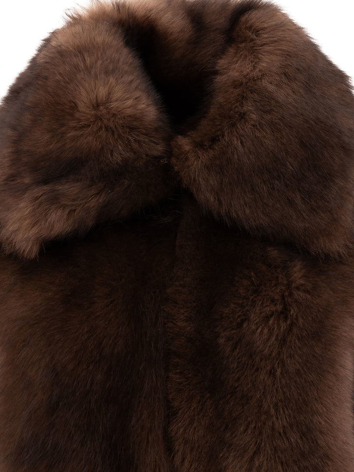 Shearling Coat Coats Marrone