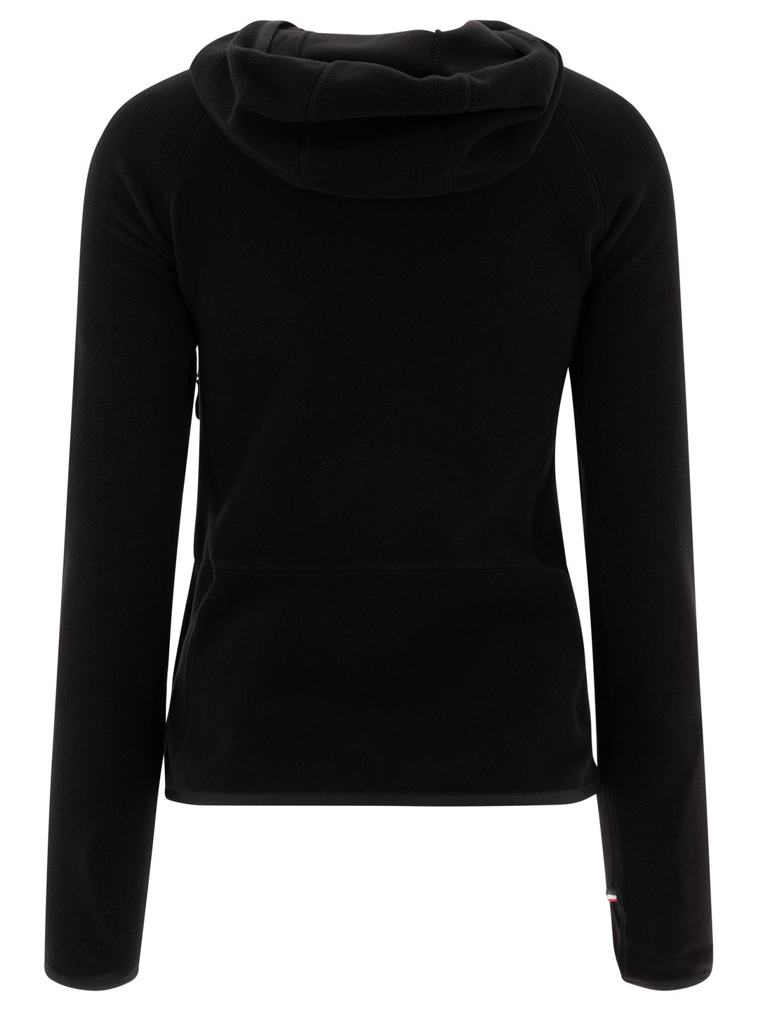 Hooded Fleece Jacket With Zip Giacche Nero