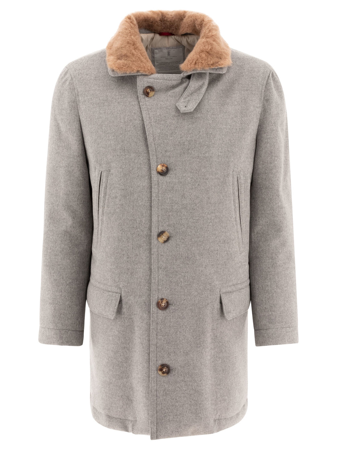 Bonded Cashmere Beaver Coat Giacche Grey