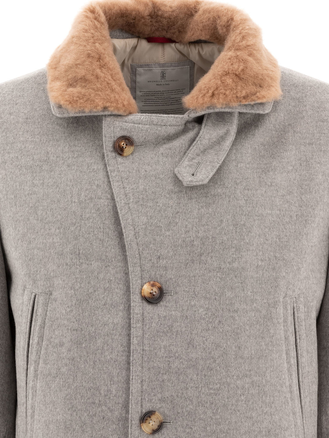 Bonded Cashmere Beaver Coat Giacche Grey