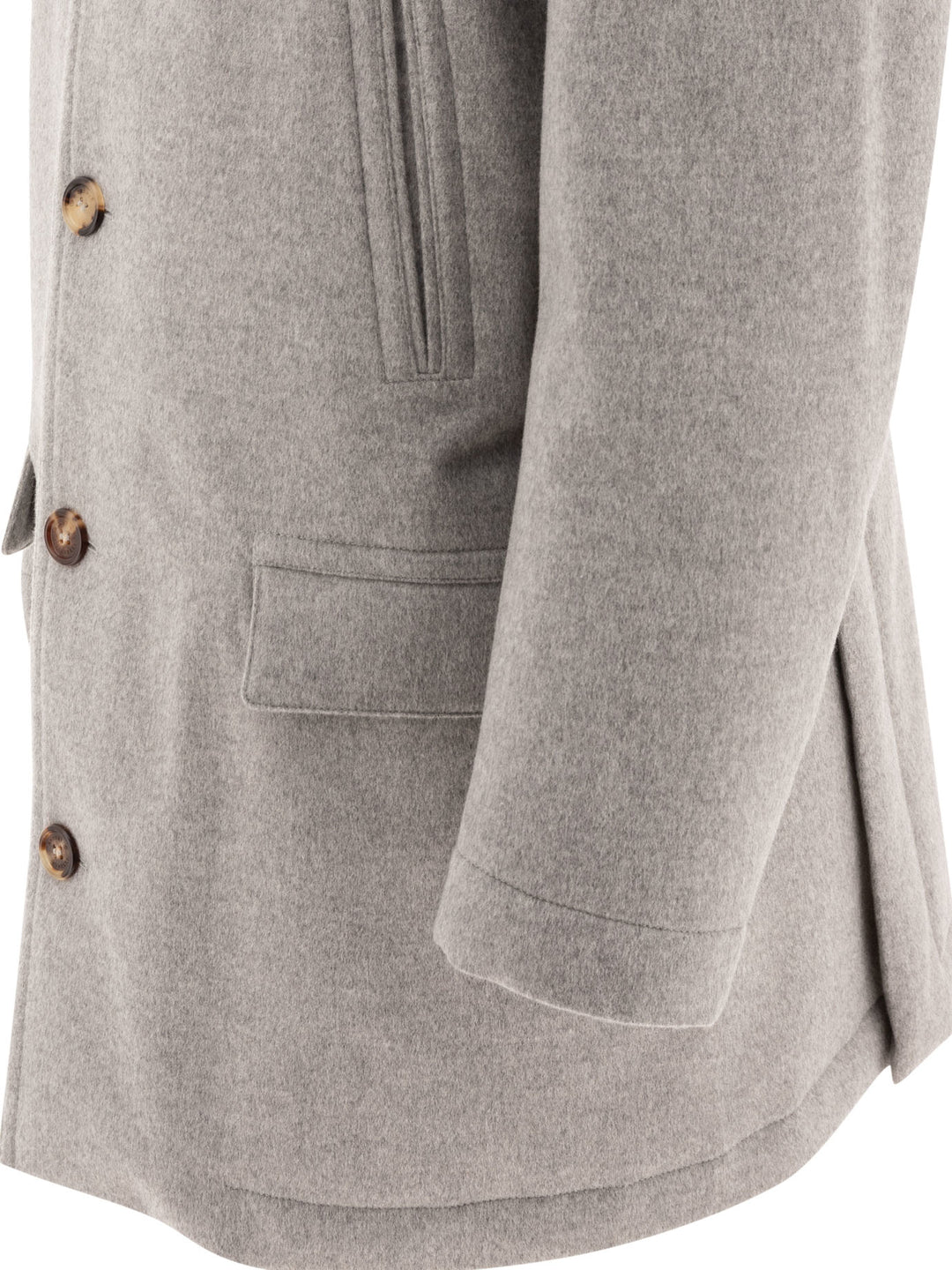 Bonded Cashmere Beaver Coat Giacche Grey