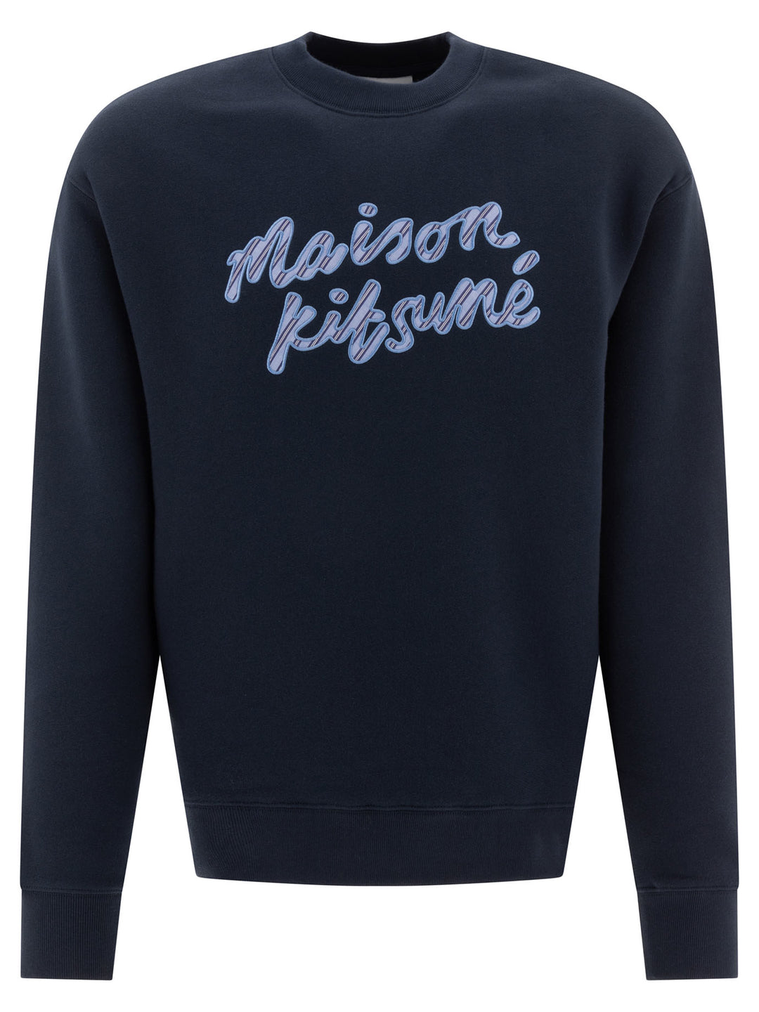 Handwriting Striped Sweatshirts Blu