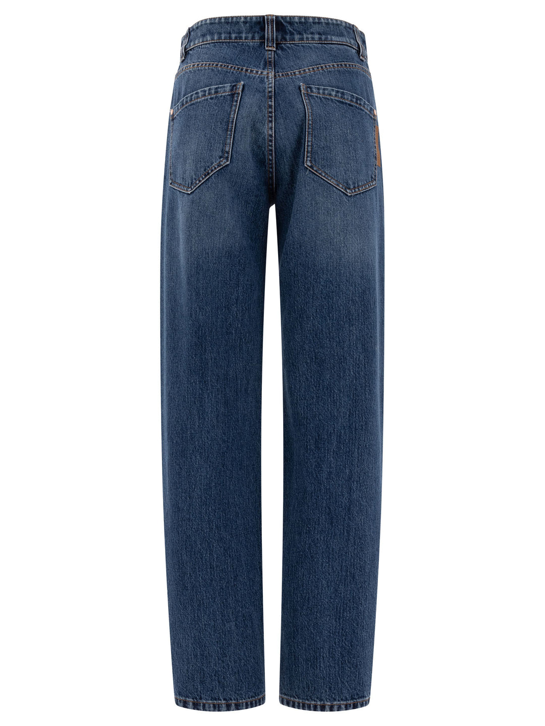 Loose Straight-Leg Jeans Blu