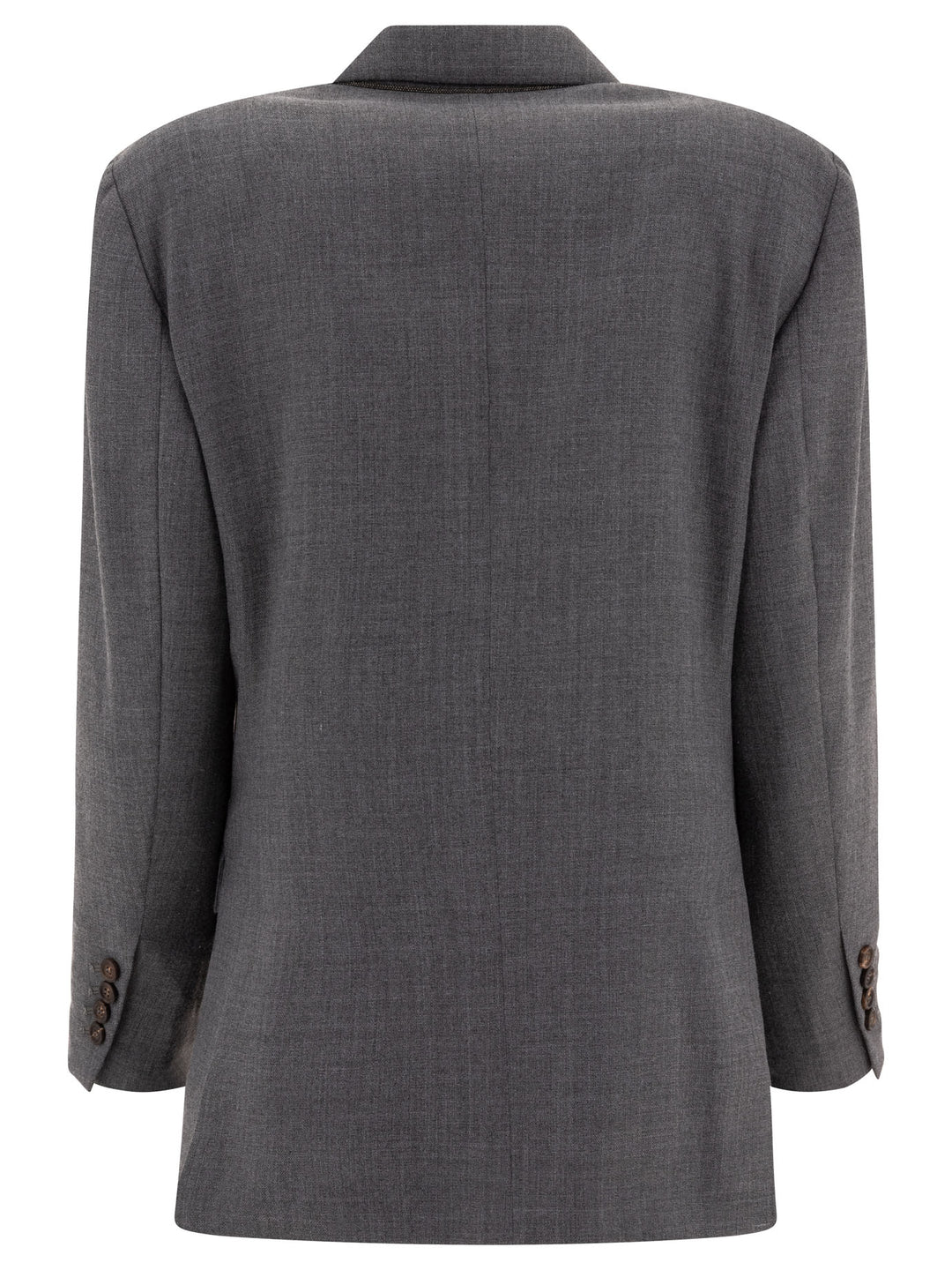 Single-Breasted Wool Blend Blazer Giacche Grey