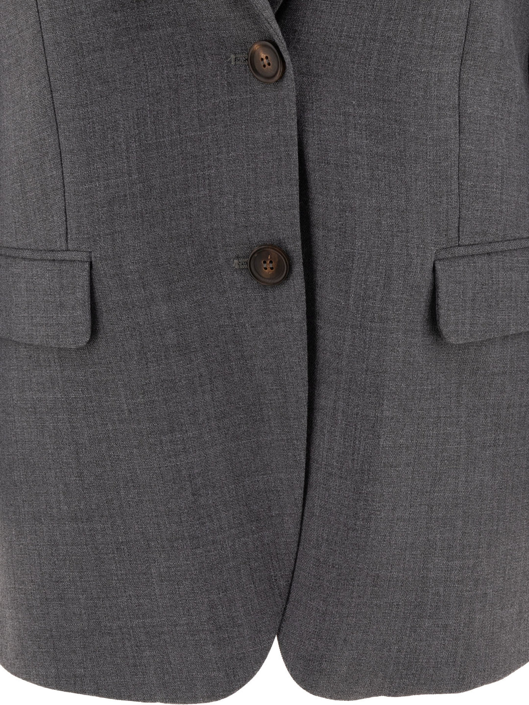 Single-Breasted Wool Blend Blazer Giacche Grey