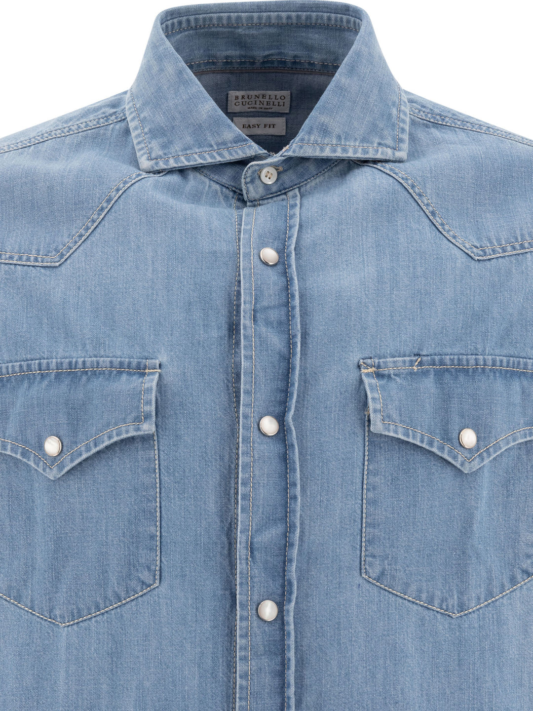 Western-Style Denim Shirt Shirts Celeste