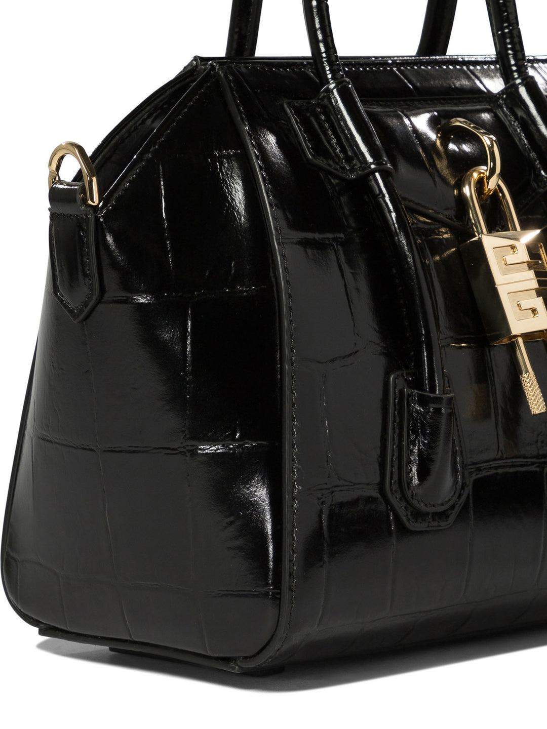 Antigona Lock Mini Handbags Nero