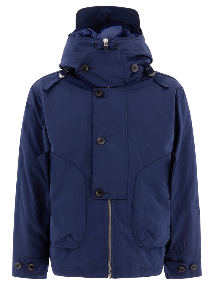 Nylon Down Jacket Giacche Blu