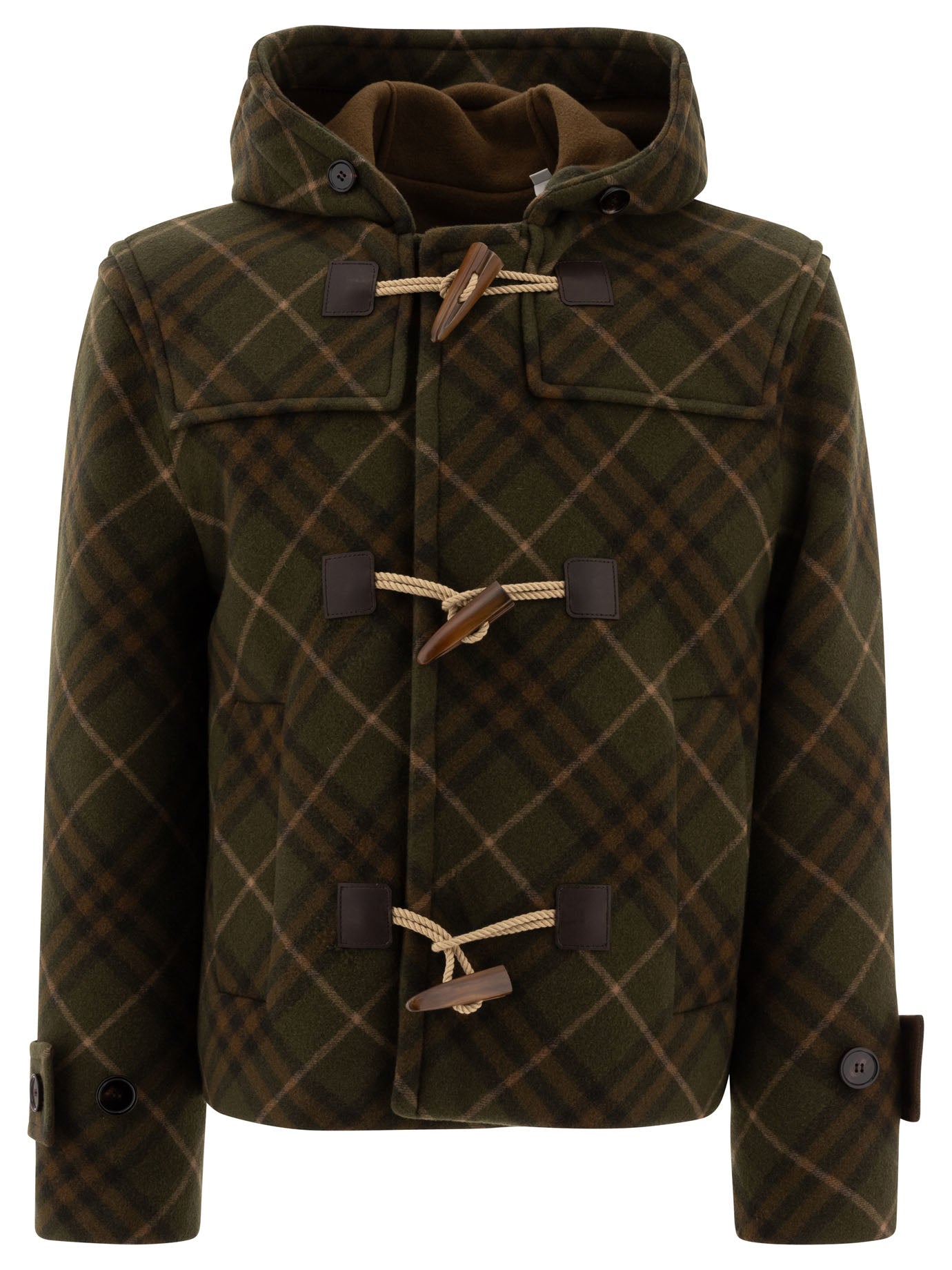 Check Duffle Coat Giacche Verde