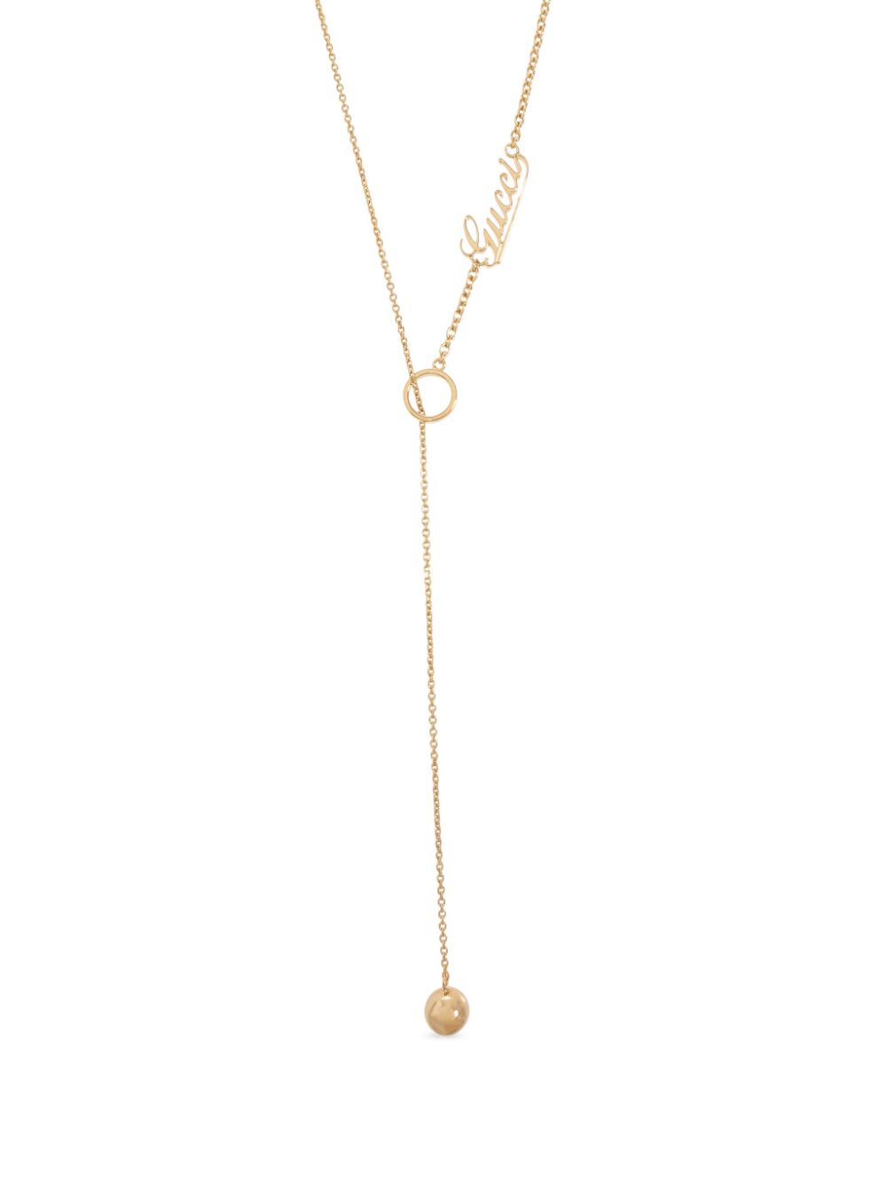 Collana A Catena Pendente Con Scritta Gucci Jewels Oro