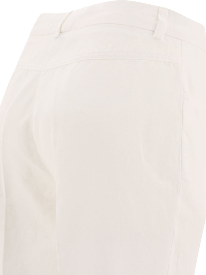 Pantaloni A Gamba Dritta Trousers Bianco