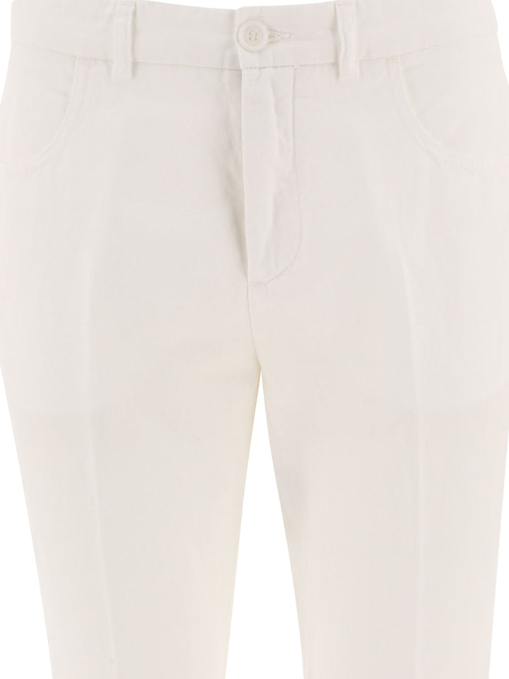 Pantaloni A Gamba Dritta Trousers Bianco