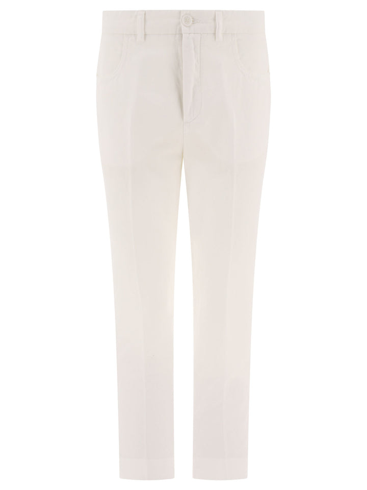 Pantaloni A Gamba Dritta Trousers Bianco