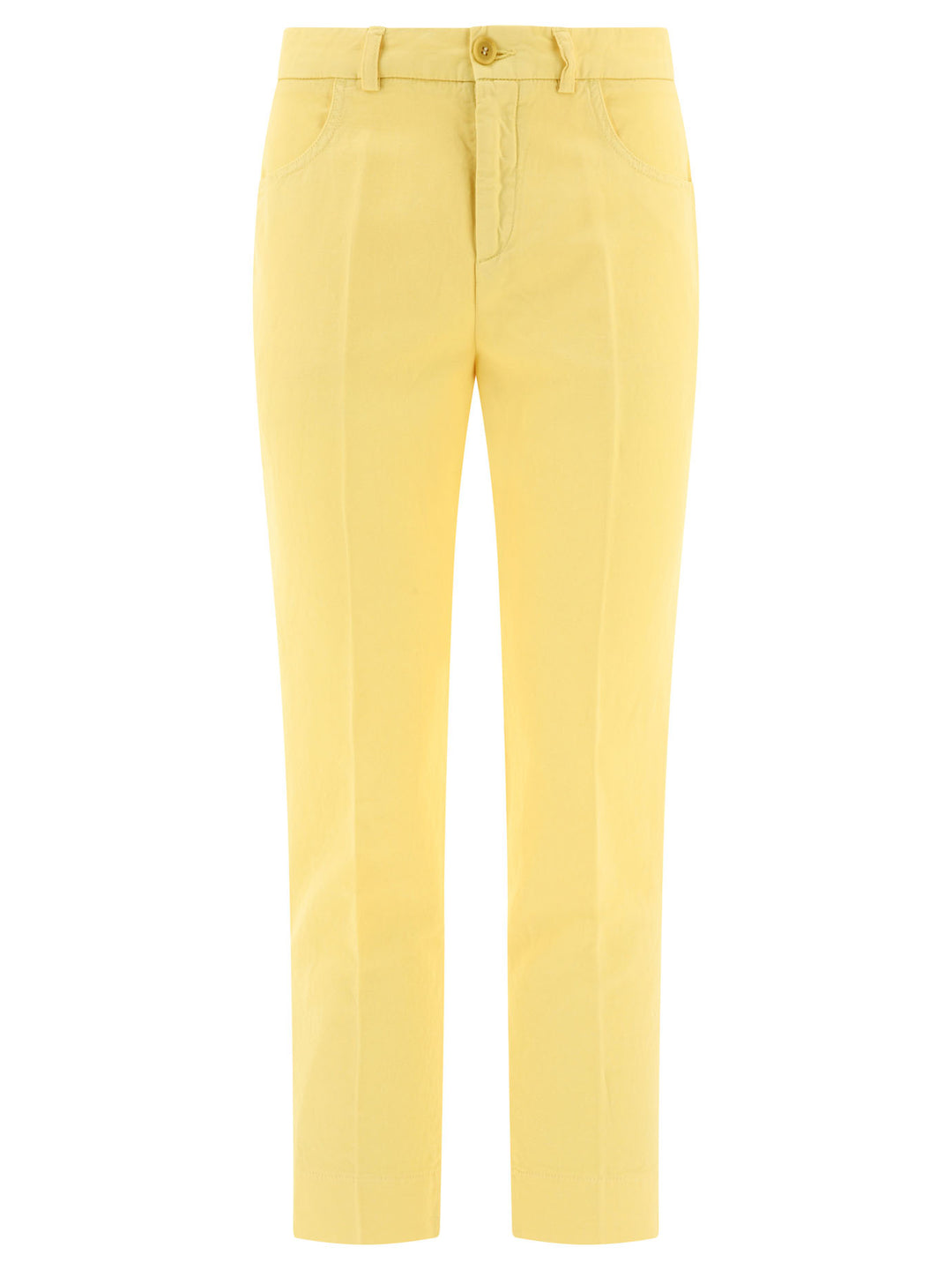 Pantaloni A Gamba Dritta Trousers Giallo