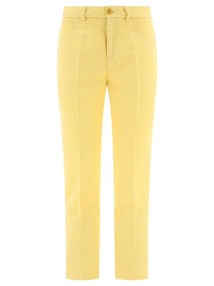 Pantaloni A Gamba Dritta Trousers Giallo