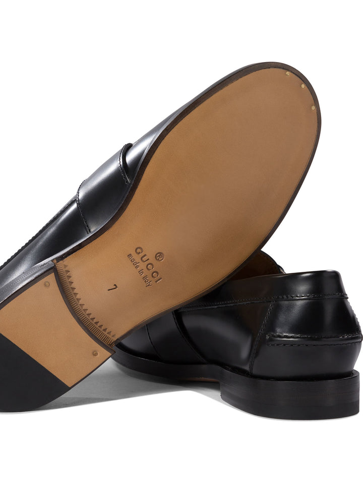 Mocassino Con Fibbia E Stampa Gg Loafers & Slippers Nero