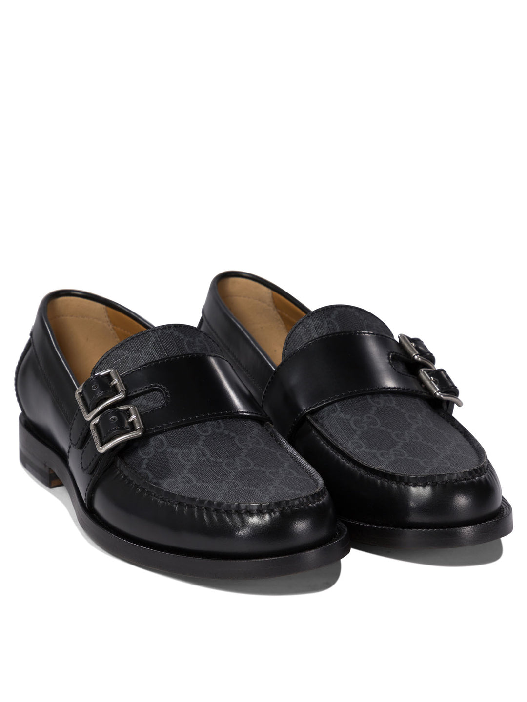 Mocassino Con Fibbia E Stampa Gg Loafers & Slippers Nero