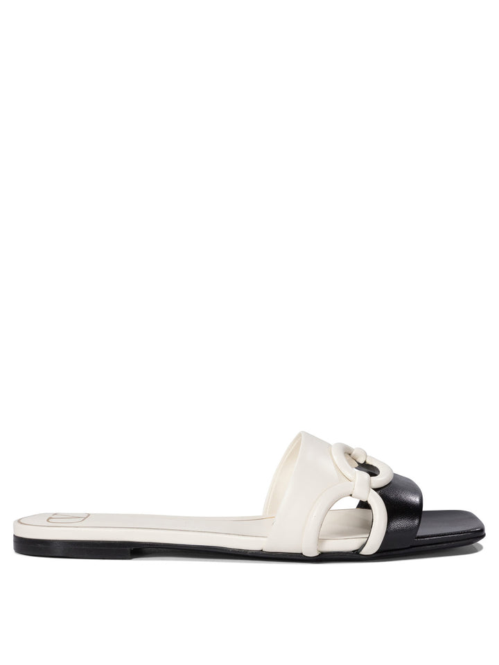 Slipper Bicolore Sandali Bianco