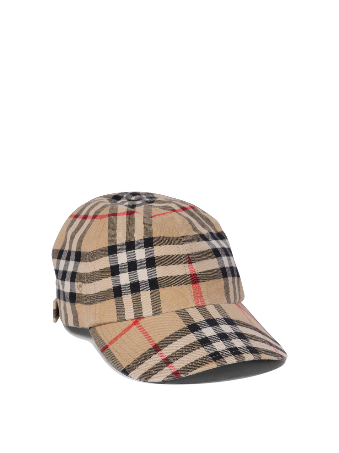 Cappellino Con Stampa Check Cappelli Beige