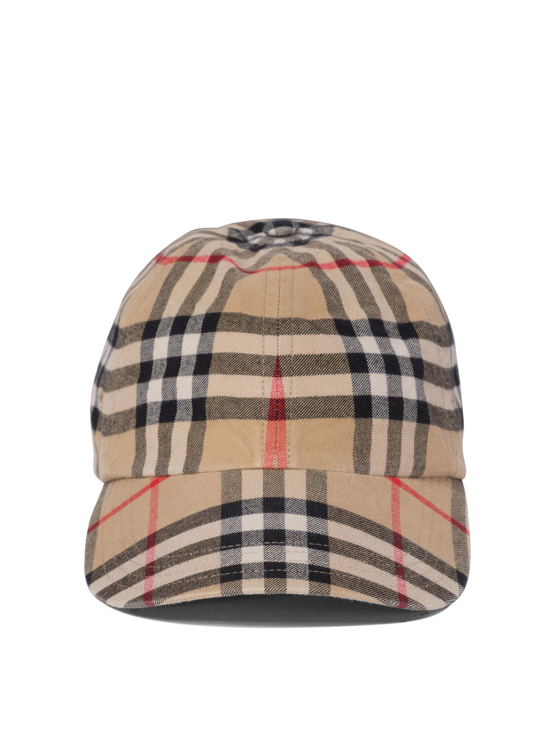 Cappellino Con Stampa Check Cappelli Beige