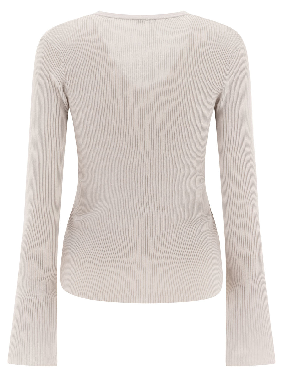 Cardigan In Cotone Con Scollo A V Knitwear Bianco