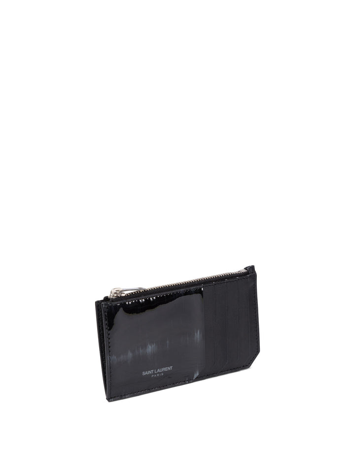 Ysl Saint Laurent Paris Fragment Wallets & Card Holders Nero