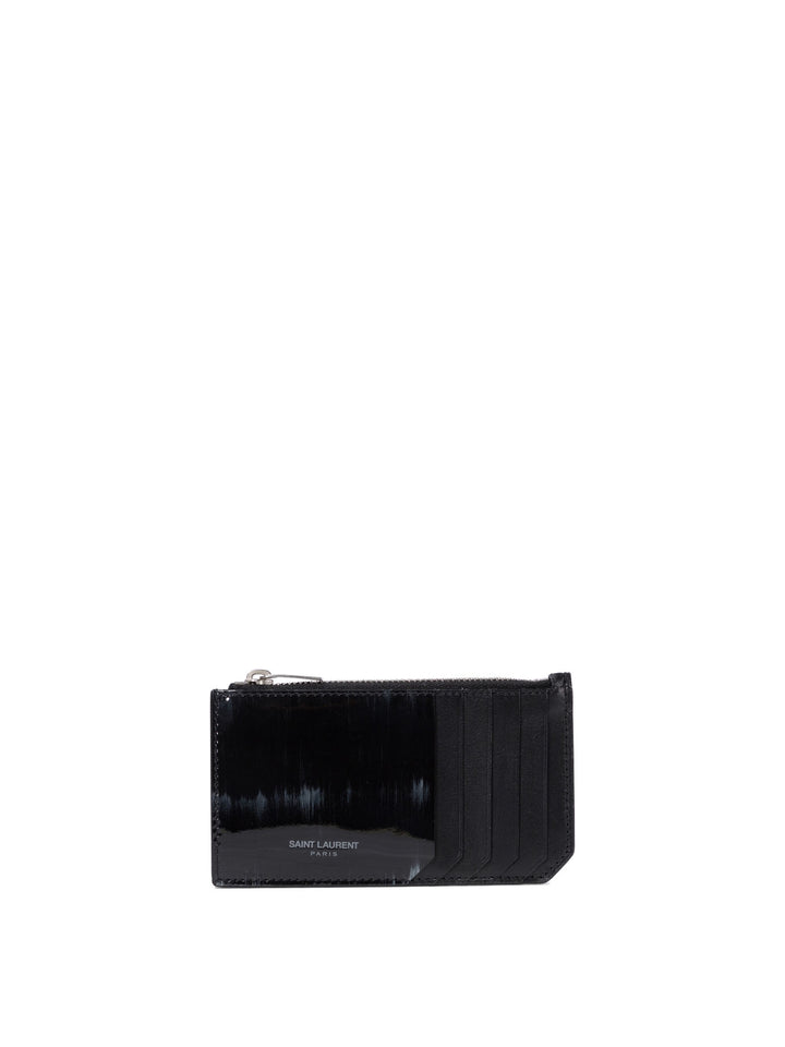 Ysl Saint Laurent Paris Fragment Wallets & Card Holders Nero