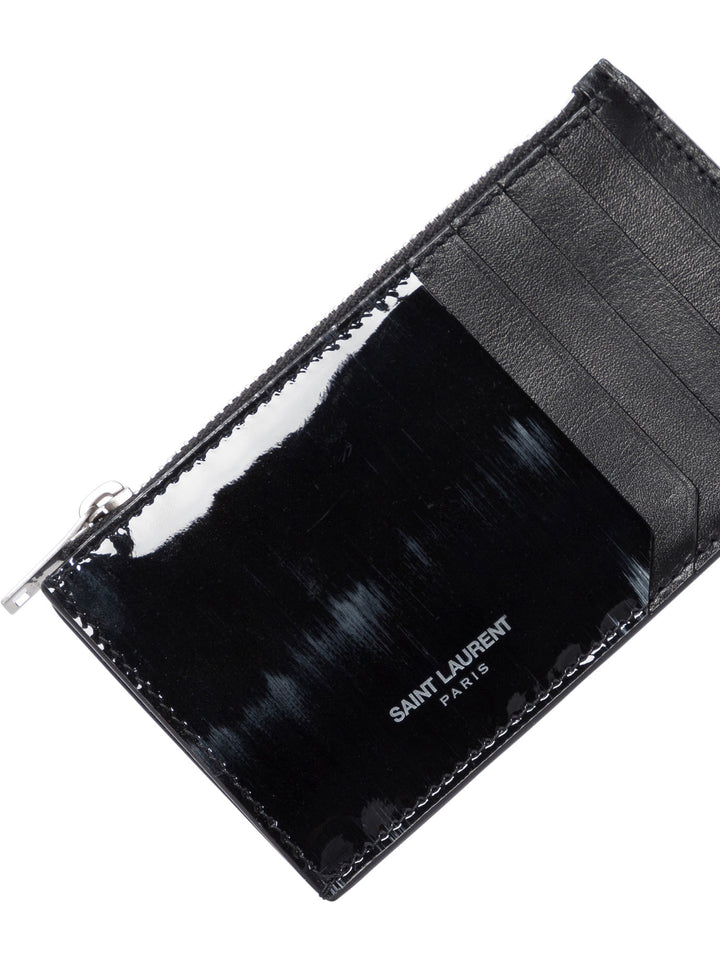 Ysl Saint Laurent Paris Fragment Wallets & Card Holders Nero