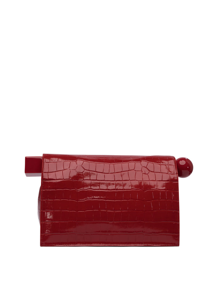 La Pochette Rond Carre Clutches Rosso