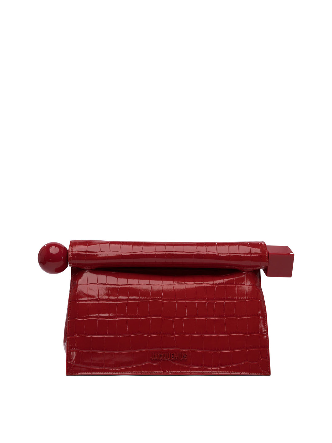 La Pochette Rond Carre Clutches Rosso