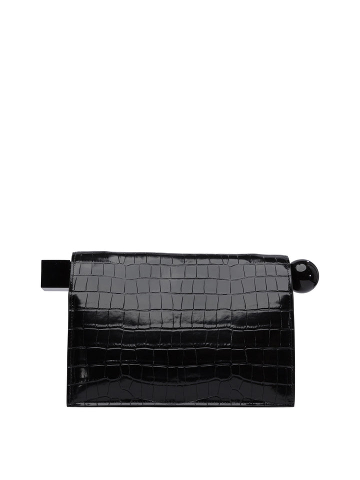 La Pochette Rond Carre Clutches Nero