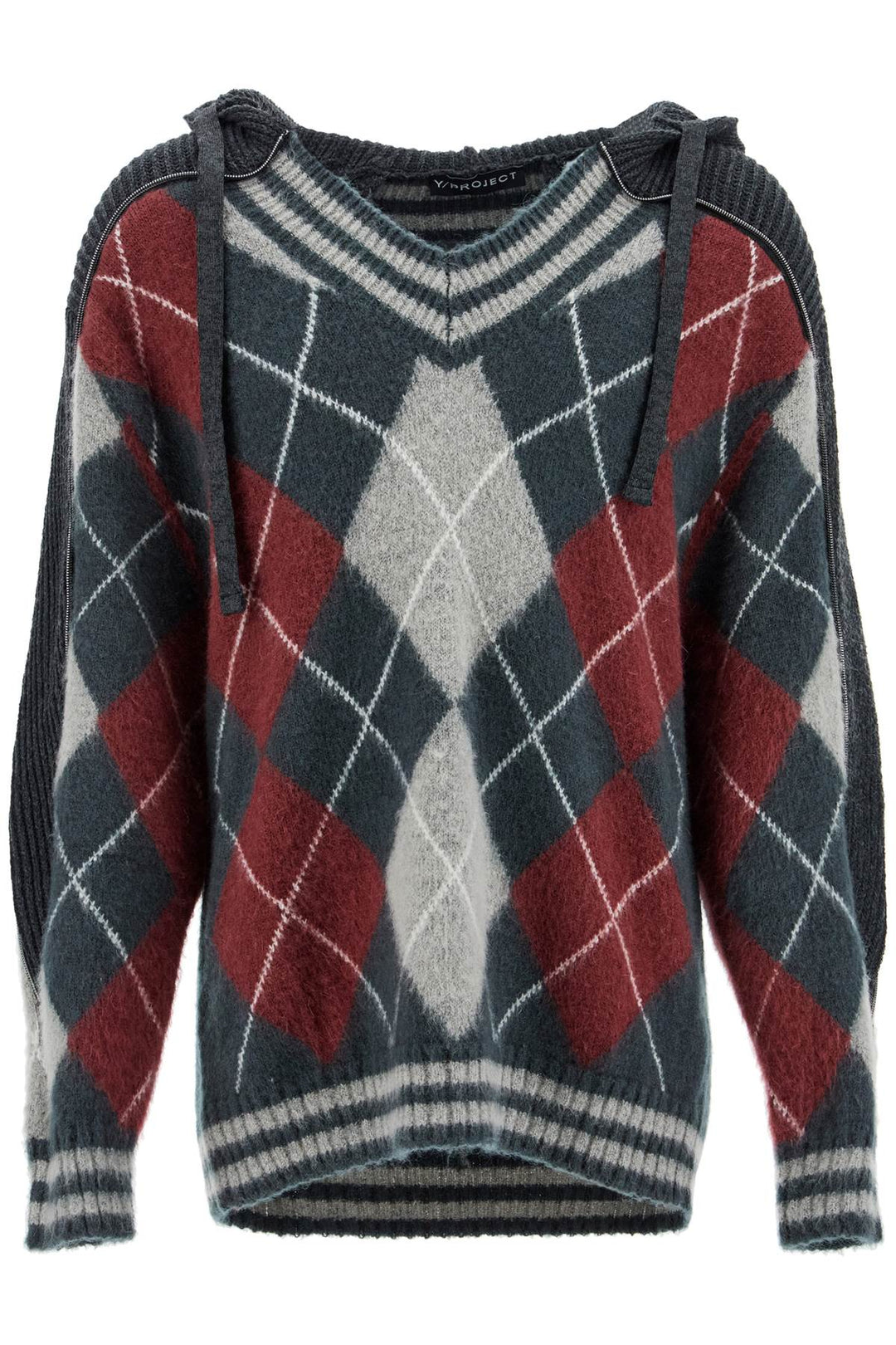 Maglione Con Cappuccio E Inserti