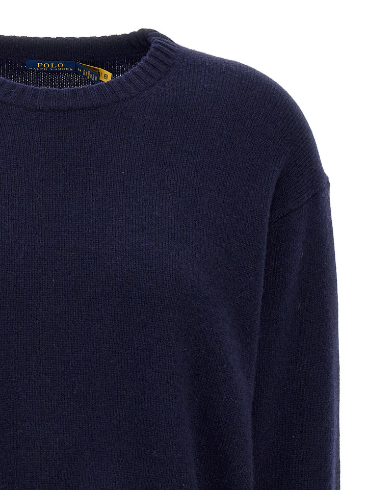 Logo Embroidery Sweater Maglioni Blu