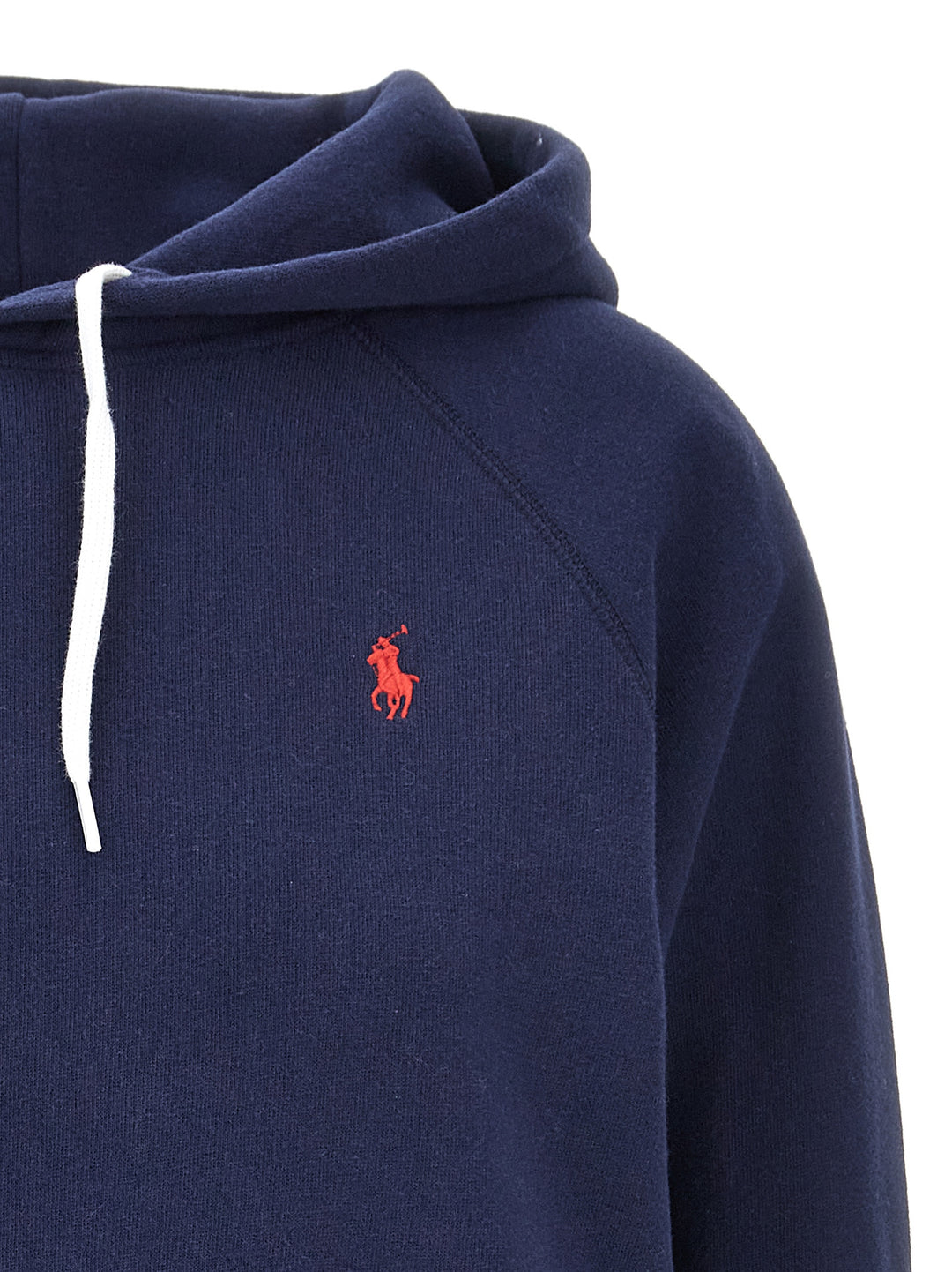 Logo Embroidery Hoodie Felpe Blu