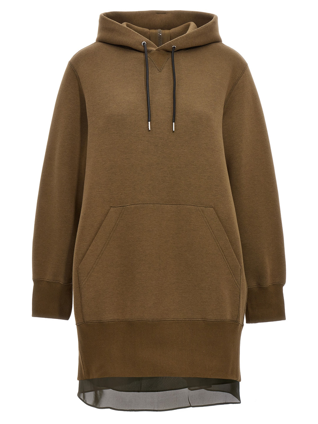 Hooded Sweatshirt Dress Abiti Marrone