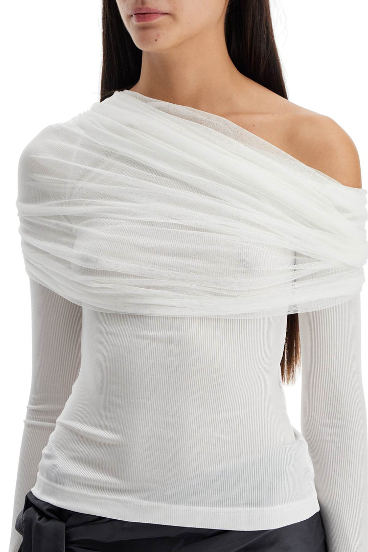 Top Off Shoulder Sonora In Jersey E Tulle