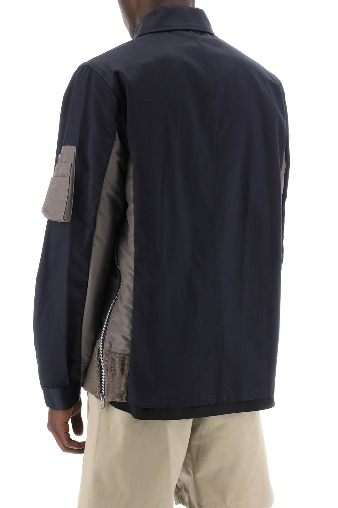 Blouson In Cotone E Nylon Con Zip Laterali