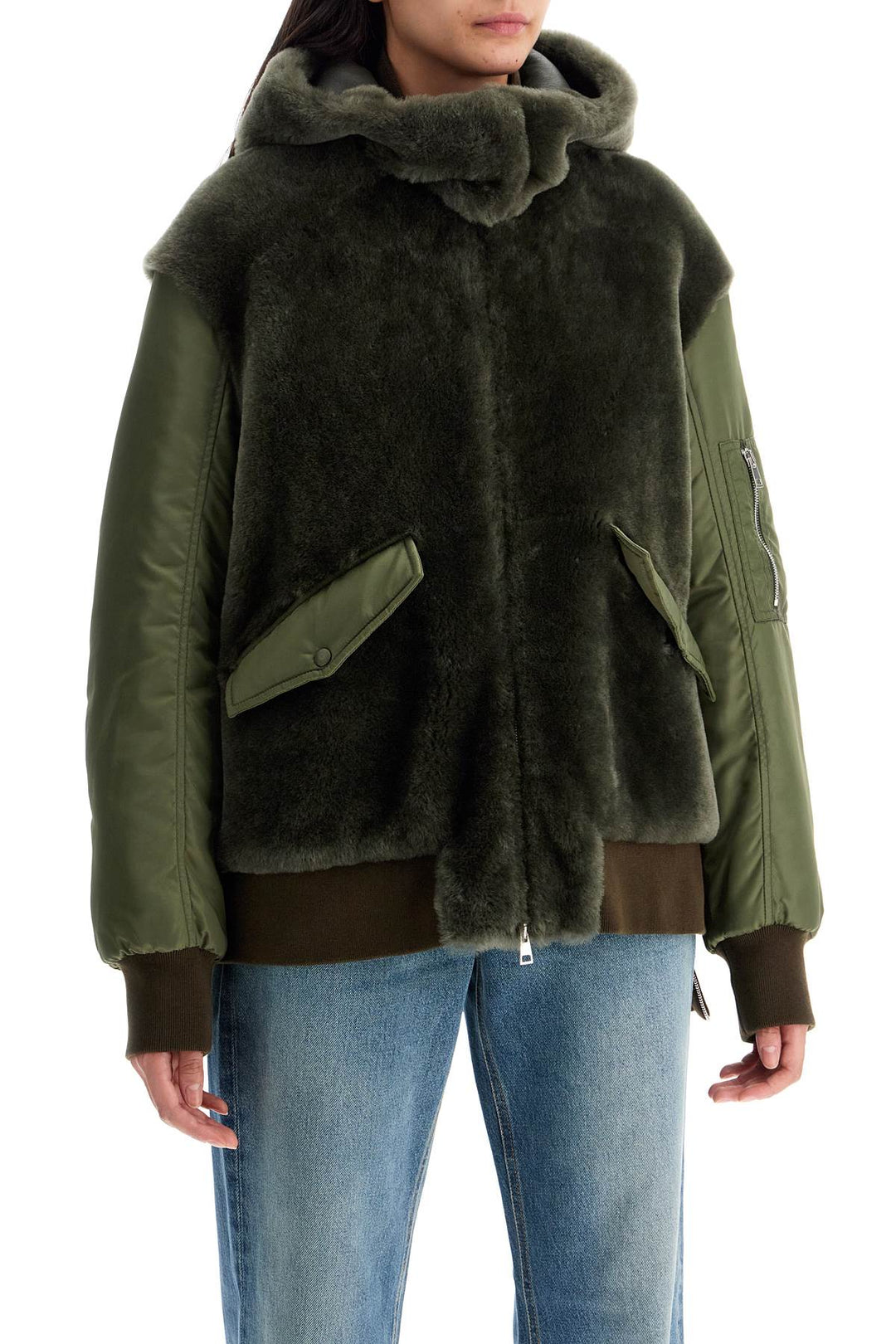 Giacca Con Inserti In Shearling