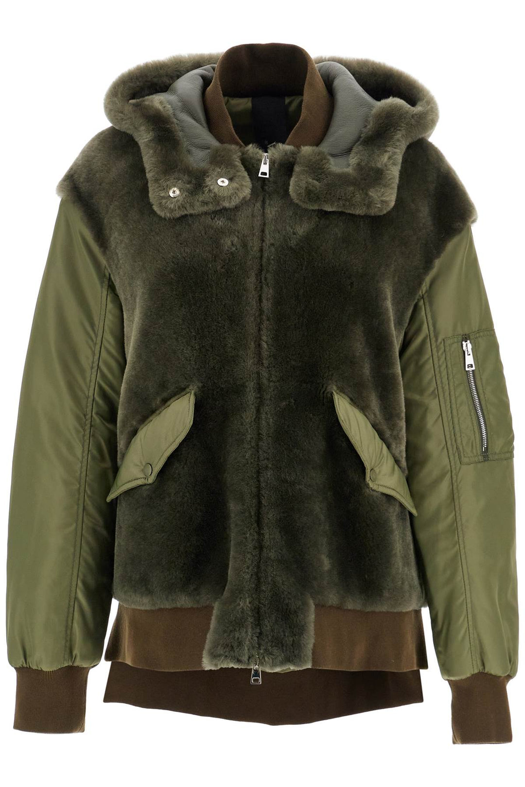 Giacca Con Inserti In Shearling