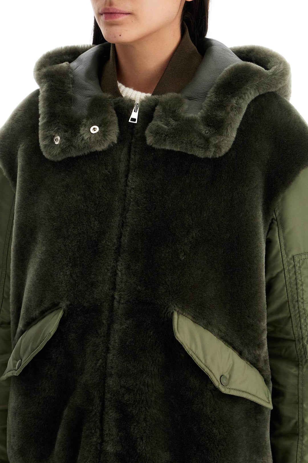 Giacca Con Inserti In Shearling