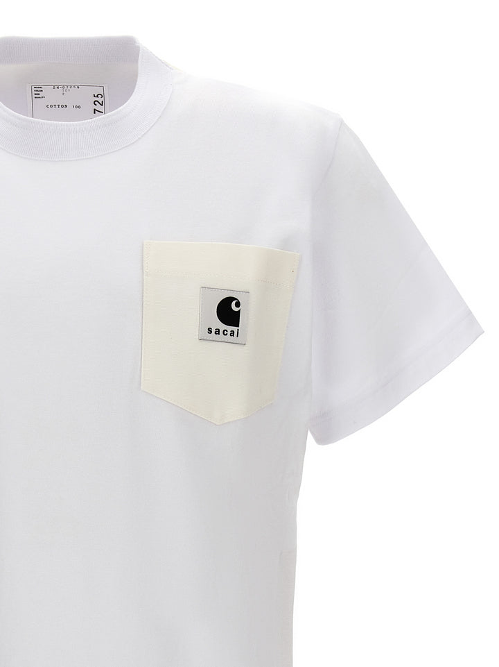 Sacai X Carhartt Wip T Shirt Bianco