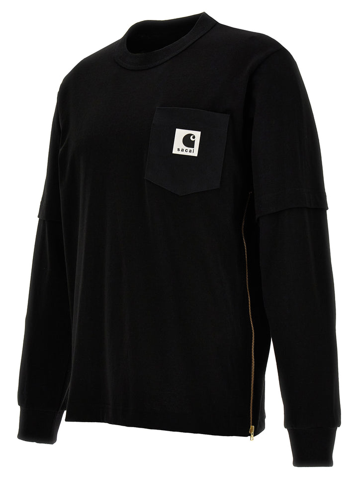 Sacai X Carhartt Wip T Shirt Nero