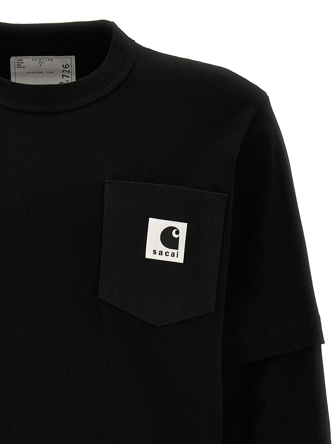 Sacai X Carhartt Wip T Shirt Nero