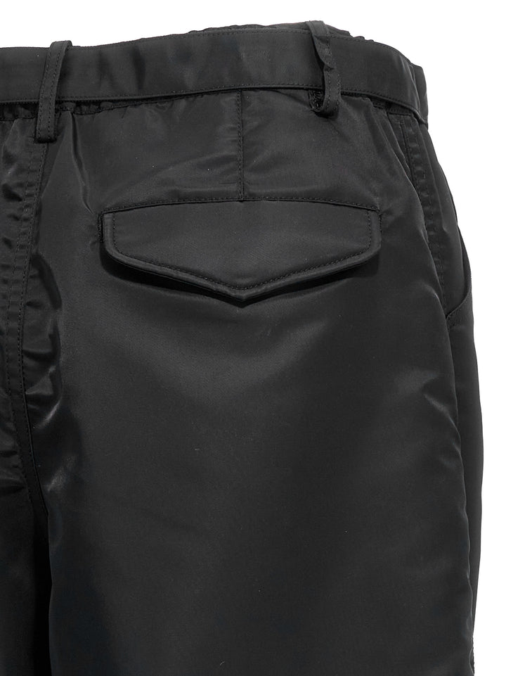 Nylon Twill Pantaloni Nero