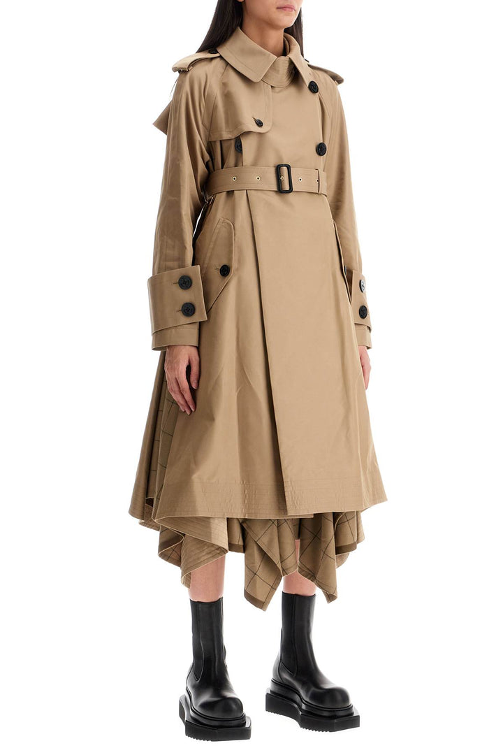 Trench In Gabardine Con Inserti