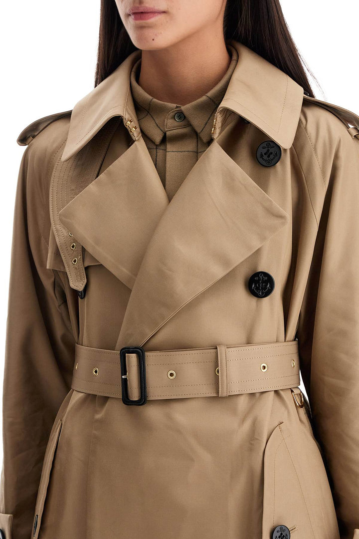 Trench In Gabardine Con Inserti