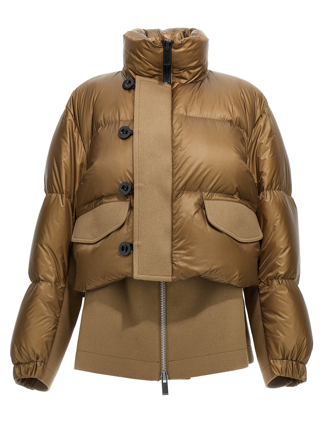 Wool Insert Down Jacket Giacche Marrone