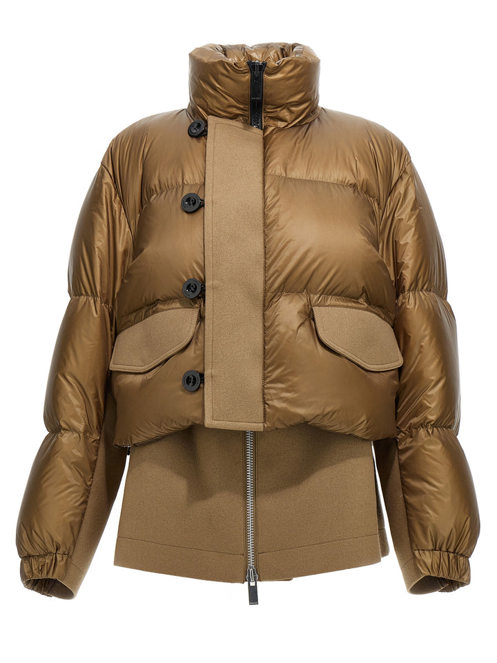 Wool Insert Down Jacket Giacche Marrone